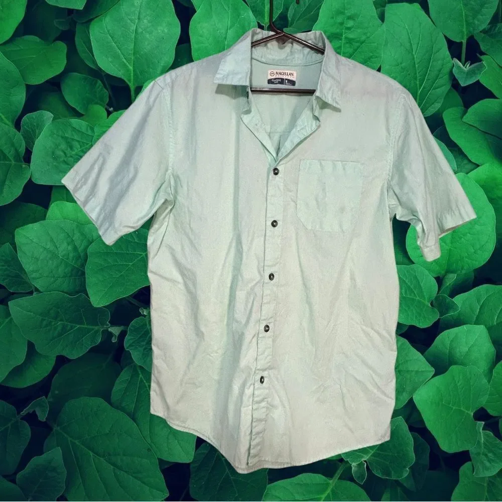5 for $25🔥Magellan Mint‎ Green Fishing Outdoors Classic Fit Shirt Small